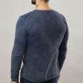 Mens Casual Vintage Snow Wash Long Sleeve T-Shirts