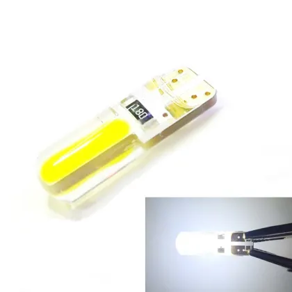 12V Car LED T10 W5W COB Clearance Light Bulb - 20 Silicon Chips, White