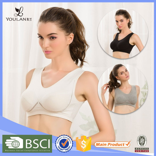 OEM Elegent Fashion Spandex/Cotton low Price Hot Sex Women's sport Bra xxx