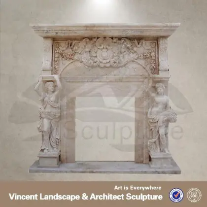 italian stone fireplaces mantel