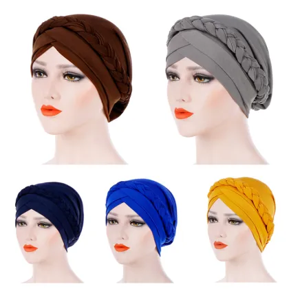 Satin Turban Hat for Women - Muslim Islamic Hijab Headwrap