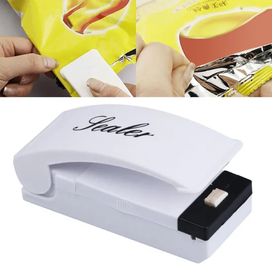 1PC Portable Mini Household Sealing Machine Heat Sealer Food Saver Plastic Packing Bag Hand Press Seal Machine Package Resealer