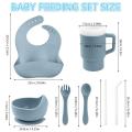 مجموعة تغذية الطفل السيليكون المكونة من 5 قطع، حل الفطام الكامل