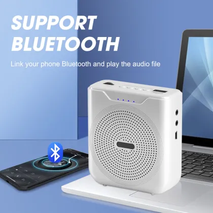 Professional High-Quality Microphone Bluetooth Speaker with Portable Lapel Microphone for Enhanced Sound Amplification