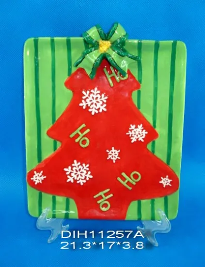 Christmas Decorative Ceramic Square Plate
