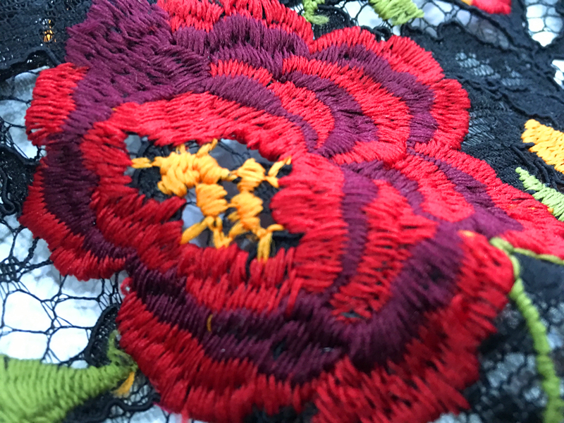 Nylon Cotton Lace Embroidery Fabric