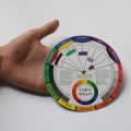 Cartão de papel da roda colorida de 140 mm de 140 mm