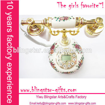Hot selling wired crystal diamante, Rhinestone,Rhinestone Retro telephone
