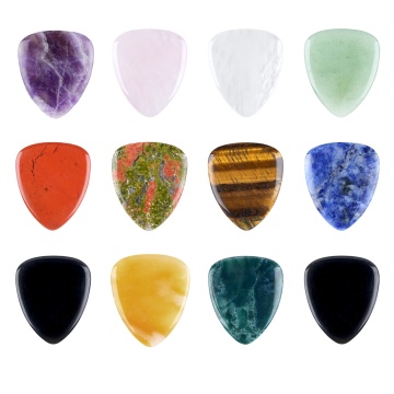 Edelstein-Gitarrenplektrum, Naturstein, 32 mm, Gitarrenplektrum für E-Gitarre, Bass, Saiteninstrument, Geschenk