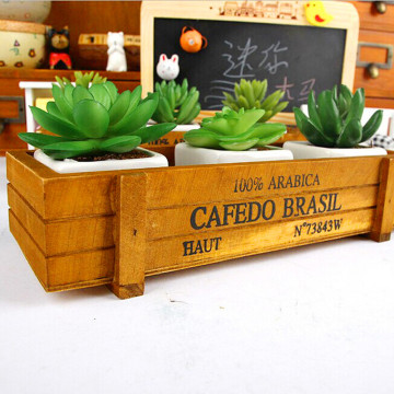 Hot Vintage Wooden Boxes Crates Flower Pot Kitchen Trinket Desktop Storage Case Practical Use Decoration Home Decoration Maison