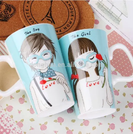 lover mug porcelain with special lid made in china factory directly