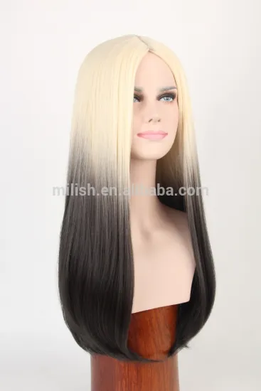 MFW-0092 Top New beauty long synthetic fashion source hair wig, gradient color wig