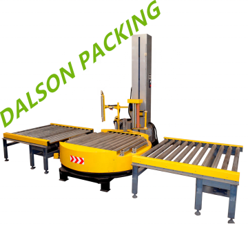 PE Film Wrapping Machine with Conveyor for Pallet Stretch Wrapping