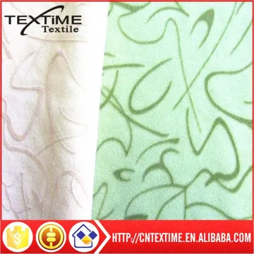 polyester embossed micro velboa garments fabric