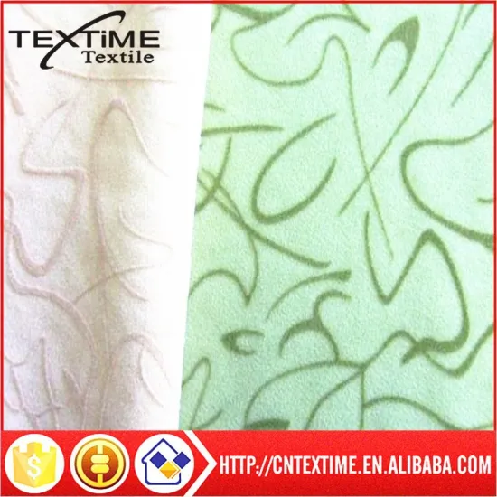 polyester embossed micro velboa garments fabric