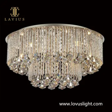 Custom light luxury crystal k9 chandeliers Hotel banquet hall custom project chandeliers
