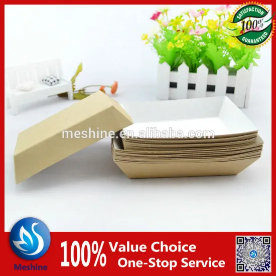 Disposable paper hot dog tray salad tray