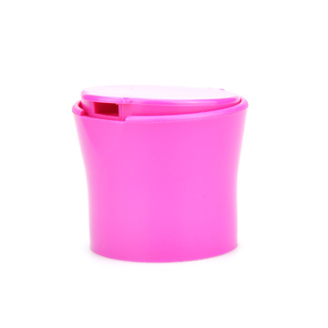 24/410 28/410 cosmetic packaging pink color Pet bottle plastic mushroom shaped flip top disc top cap