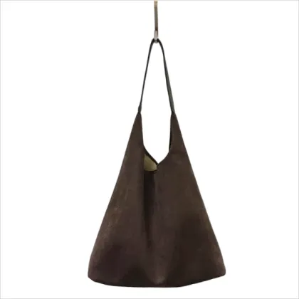 Vintage Genuine Leather & Fur Tote Bag