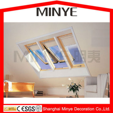 top hung opening roof window glass skylight with Venetian blinds