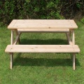 Mesa de picnic de madera para niños naturales para niños al aire libre
