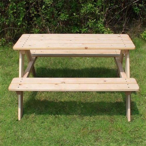 Kids Wooden Picnic Table Outdoor Garden Natural Kids Wooden Picnic Table Supplier