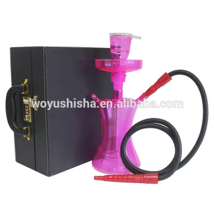 All glass sheesha pipes smoking glass pot nargile shisha hookah with suitcase
