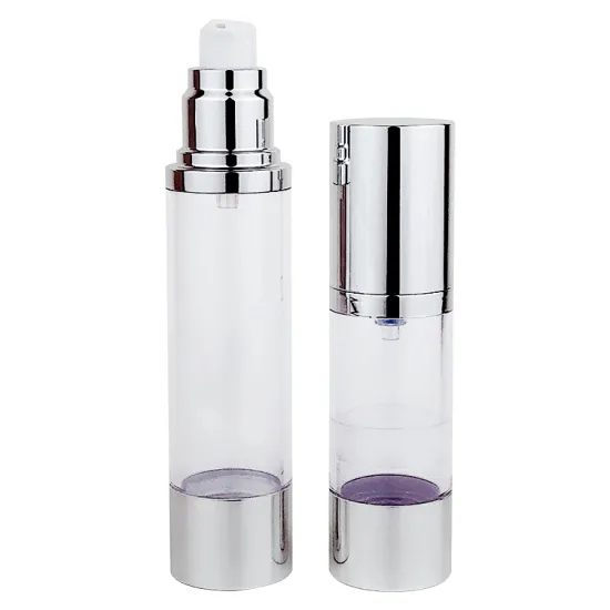 Silver Airless Pump Bottles for Facial Serums - 30ml to 120ml