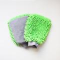 Microfiber chenille cleaning mitt