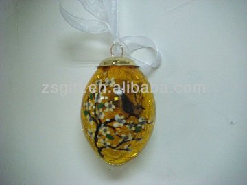 graceful hand-painted glass egg easter decorations