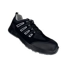 Tela de oxford negro zapatos de seguridad de corte bajo