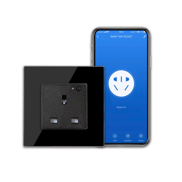 مقبس WiFi الذكي Bingoelec مع التحكم الصوتي ، والاتحاد الأوروبي/المملكة المتحدة القياسي ، 16A ، مؤشر LED ومراقبة الطاقة