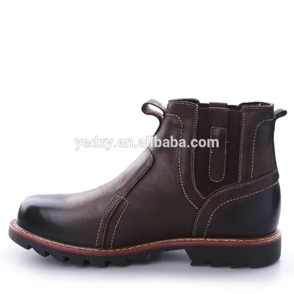 new advanced fashion style genuine leather men chelsea boots