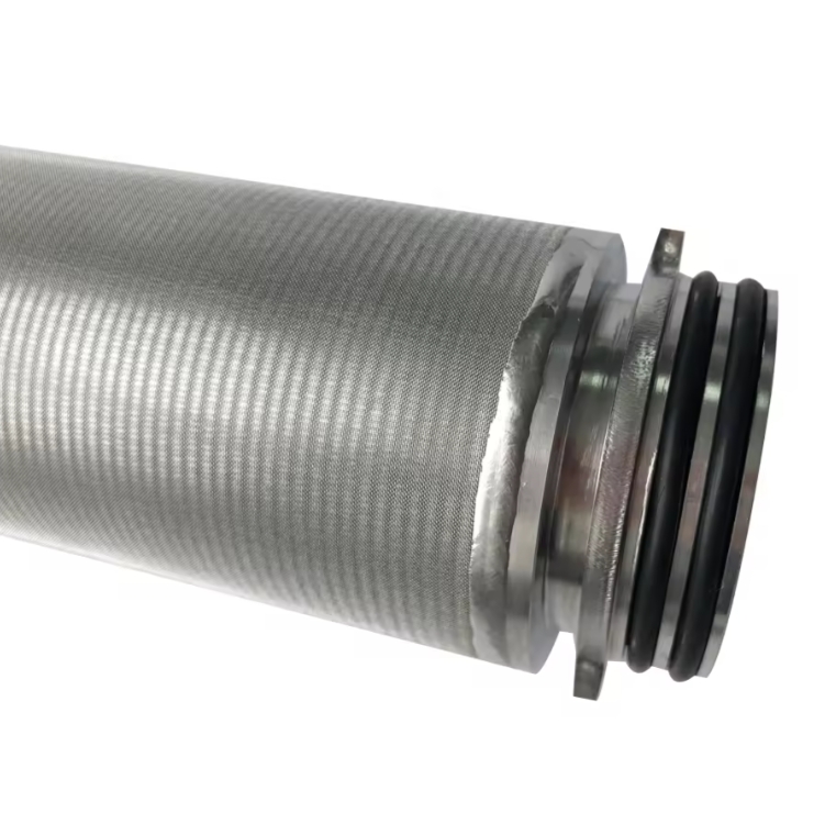 5micron 20 inch stainless steel titanium metal sintering mesh water filter cartridge