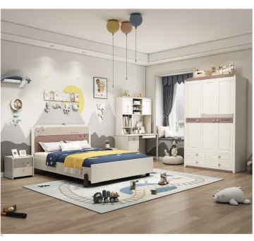 Solid Wood Kids and Teen Bedroom Furniture Set