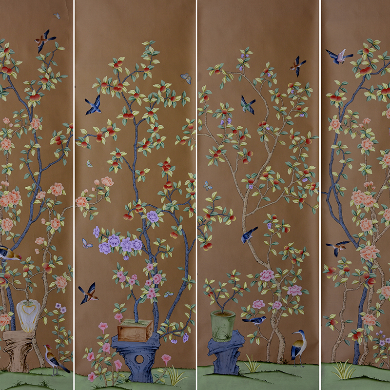 brown-natural-hand-painted-wallpaper