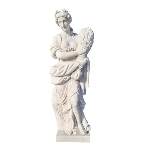 Italian Artisan's Four Seasons Marble Statue Collection