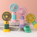 Ventilador portátil recarregável floral novo