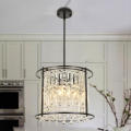 Crystal shade LED bulb industrial pendant lamp