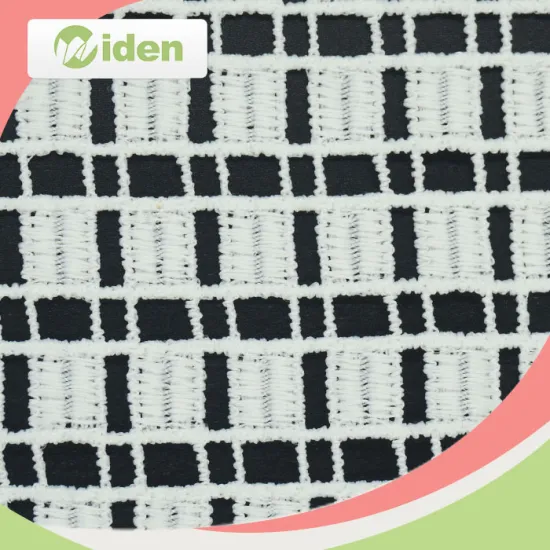 Fancy 105 CM Chemical Embroidery Fabric 100 Polyester Lace Fabric