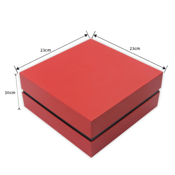 Caixa de presente ecológica de laminação vermelha de alta qualidade