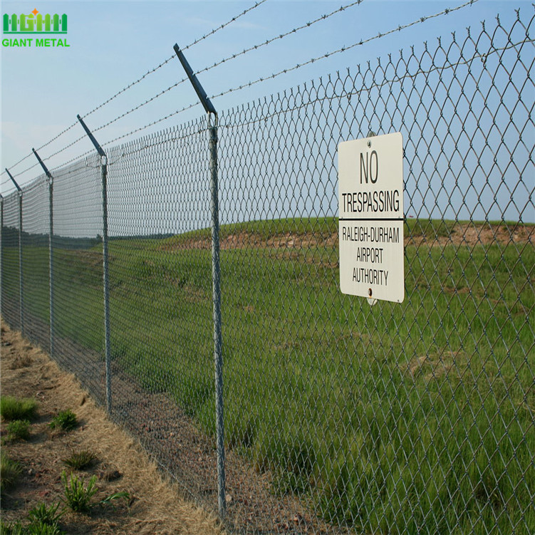 Cheap Electric Galvanized Then Powder Coated Airport Fence