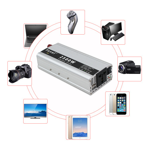 2500W outing/Home Modified Sine Wave12V to220V Solar car power inverterAuto Inverter dual usb port and Cigarette Lighter Plug