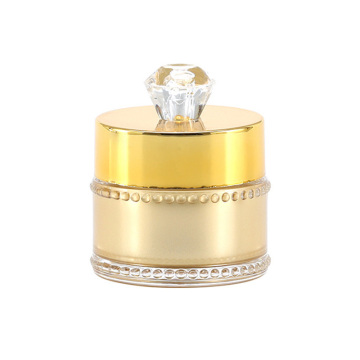 wholesale factory painted gold color diamond shape jarplastic acrylic small eye cream jars 10ml 5g