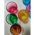 Coloer glass bottles small size jars candle holder