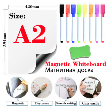 Magnetic Soft Whiteboard Refrigerator Stickers Erasable Convenient Memo Message Board Office Teaching Dry Eraser Writing Board