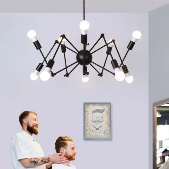 Nordic Adjustable Pendant Light - Retro Wrought Iron LED Chandelier