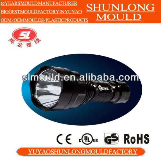 Shunlong flashlight plastic parts moulds in yuyao in china