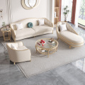 American Light Luxury Leather Sofa Modern Living Room