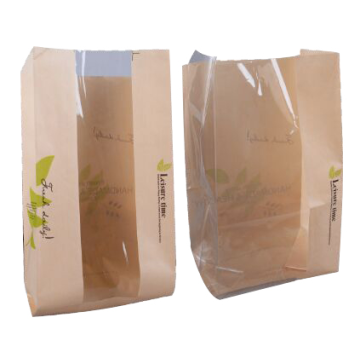 Kraft Paper Chlead Waking Torba z oknem